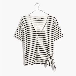Black and white striped t-shirt. Madewell. Size L.